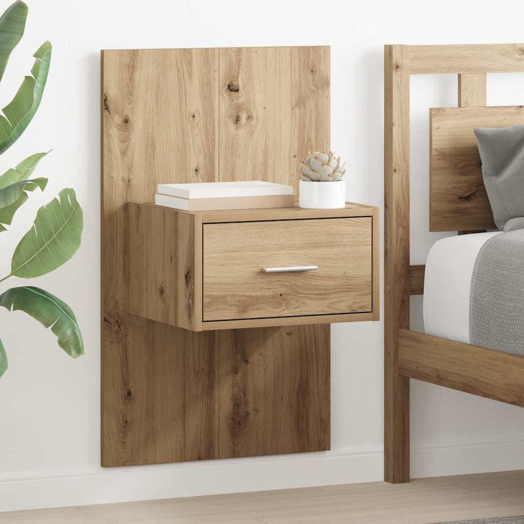 Natskab 2 pcs Artisan Egetræ 50 x 32,5 x 80 cm Konstrueret træ billede