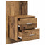 Vægmonteret natbord 2 pcs Gammelt træ 48,5 x 32,5 x 80 cm