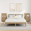 Vægmonteret natbord 2 pcs Artisan Egetræ 48,5 x 32,5 x 80 cm