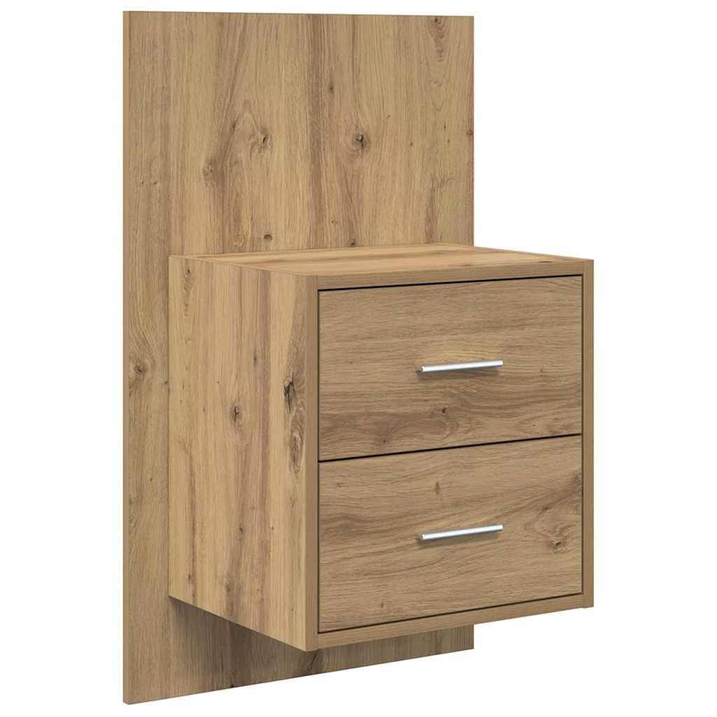Vægmonteret natbord 2 pcs Artisan Egetræ 48,5 x 32,5 x 80 cm
