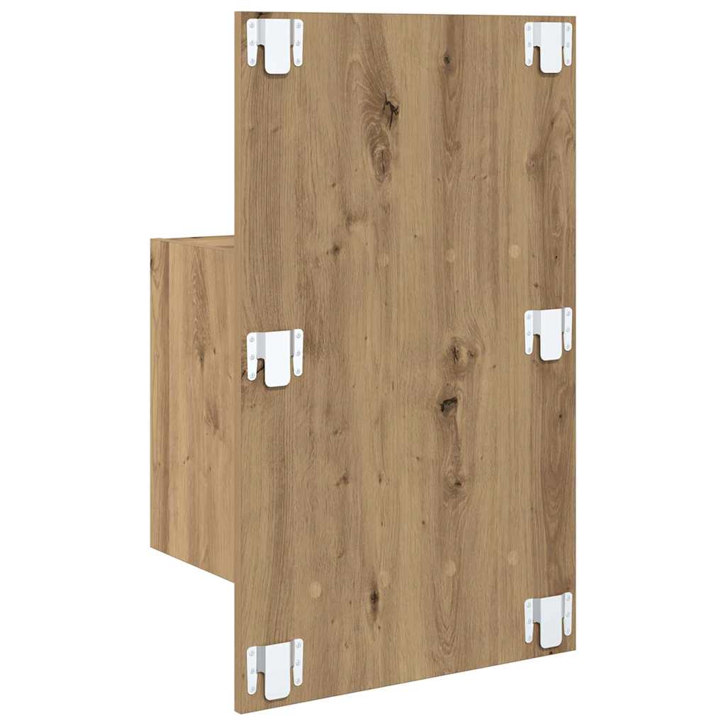 Vægmonteret natbord 2 pcs Artisan Egetræ 48,5 x 32,5 x 80 cm