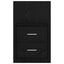 Vægmonteret natbord 2 pcs Sort eg 48,5 x 32,5 x 80 cm