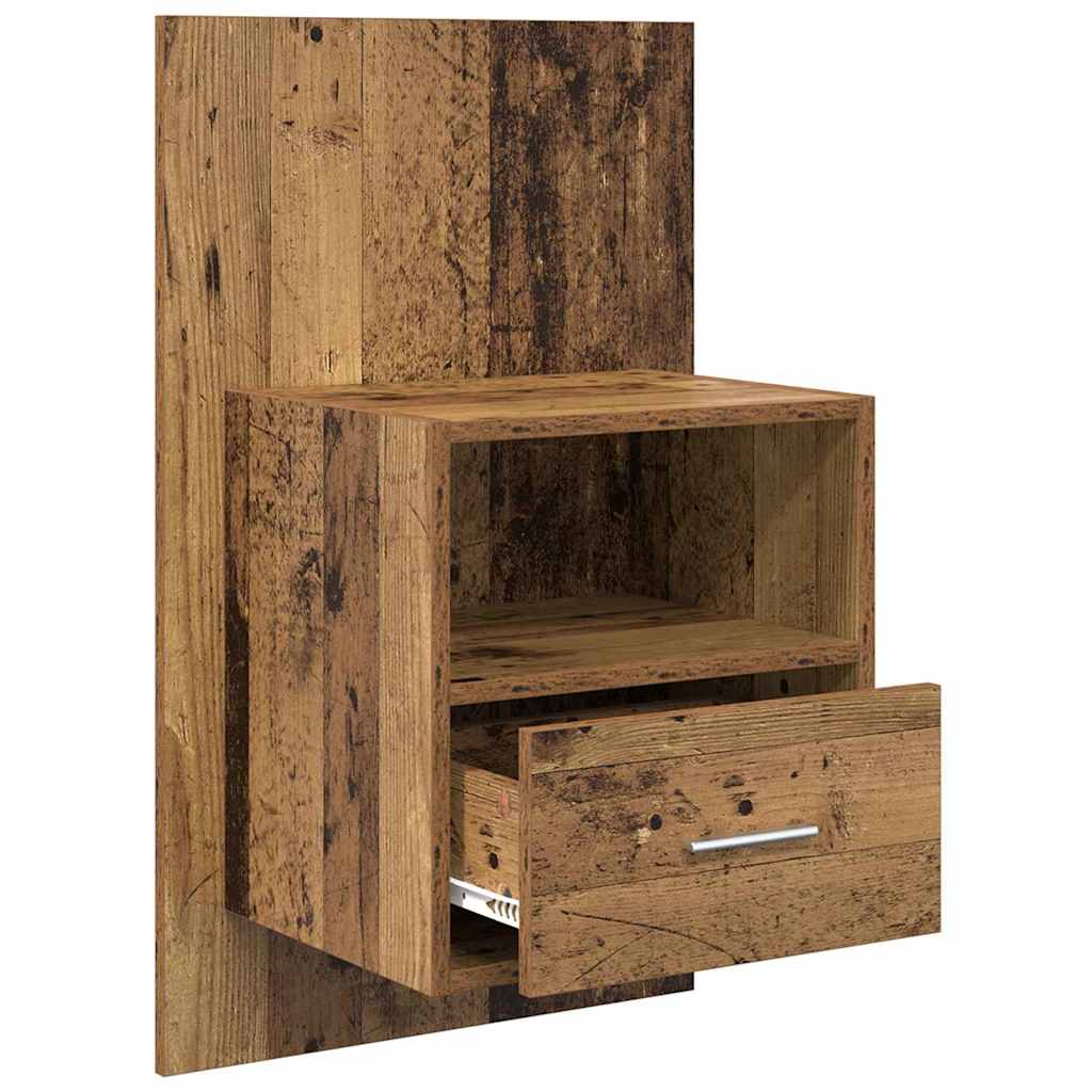 Natskab 2 pcs Gammelt træ 50 x 32,5 x 80 cm Konstrueret træ