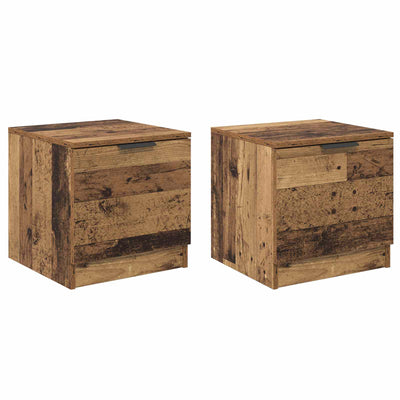 Sengeskab 2 pcs Gammelt træ 40 x 39 x 40 cm Konstrueret træ