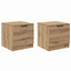 Sengeskab 2 pcs Artisan Egetræ 40 x 39 x 40 cm Konstrueret træ