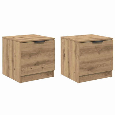 Sengeskab 2 pcs Artisan Egetræ 40 x 39 x 40 cm Konstrueret træ