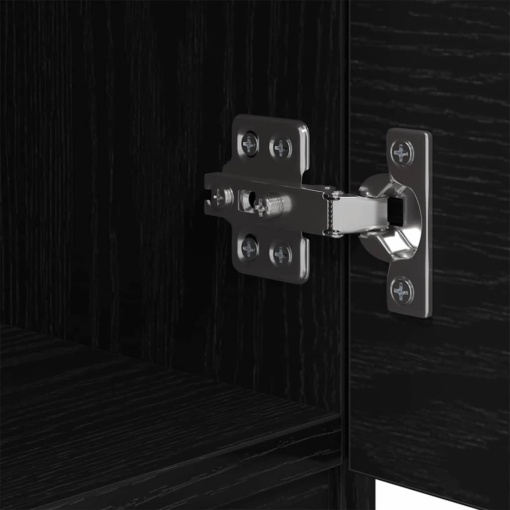 Sengeskab 2 pcs Sort eg 40 x 39 x 40 cm Konstrueret træ