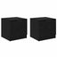 Sengeskab 2 pcs Sort eg 40 x 39 x 40 cm Konstrueret træ