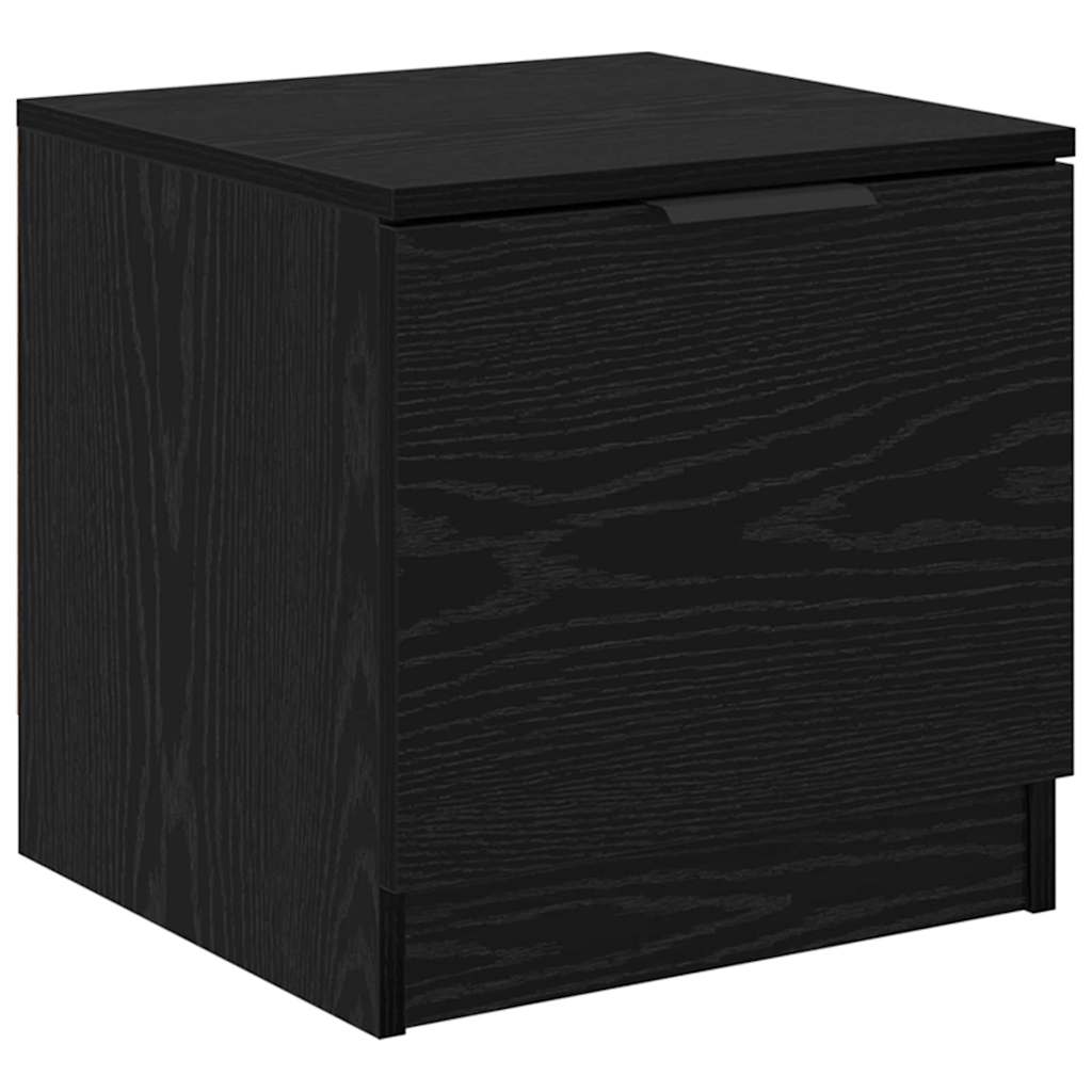 Sengeskab 2 pcs Sort eg 40 x 39 x 40 cm Konstrueret træ