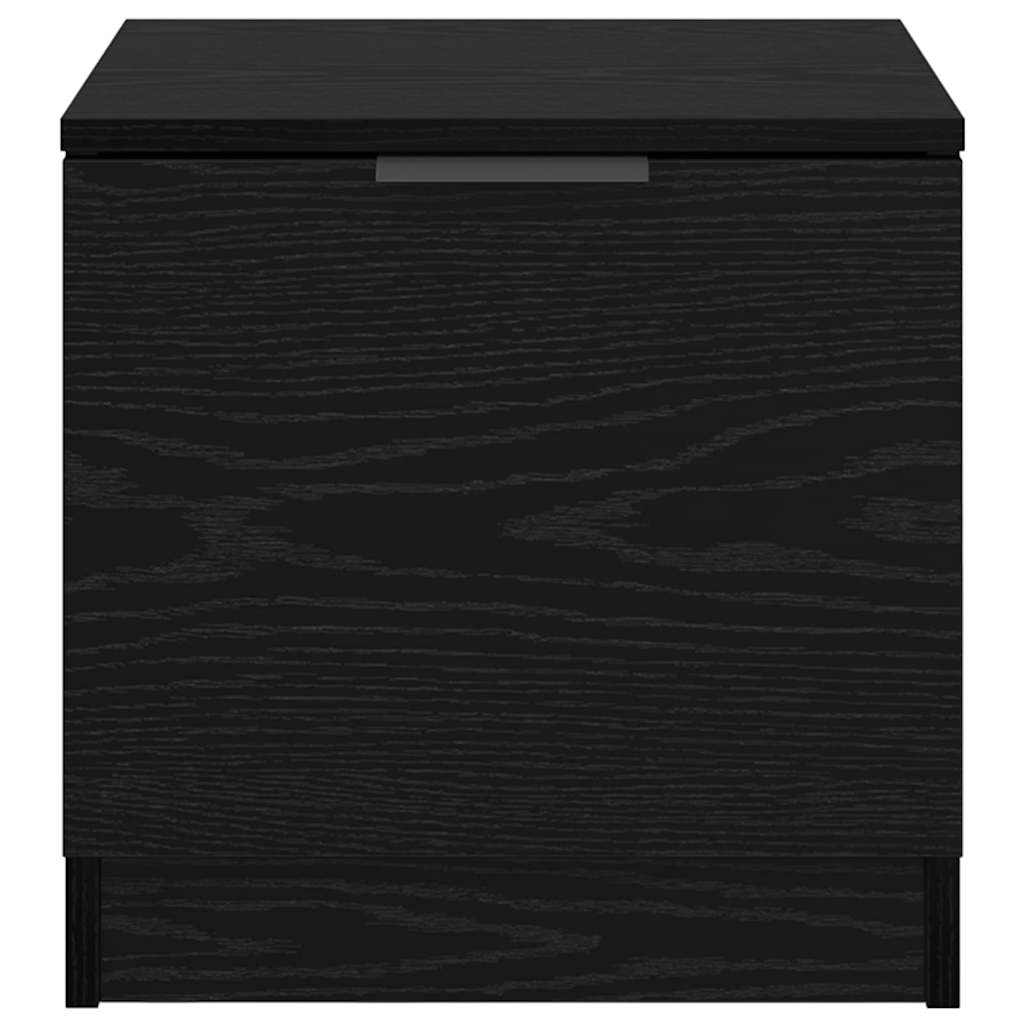 Sengeskab 2 pcs Sort eg 40 x 39 x 40 cm Konstrueret træ