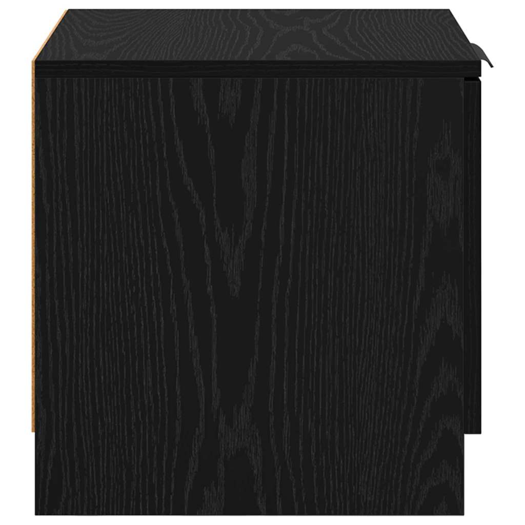 Sengeskab 2 pcs Sort eg 40 x 39 x 40 cm Konstrueret træ