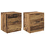 Natskab 2 pcs Gammelt træ 45 x 39 x 50cm Konstrueret træ