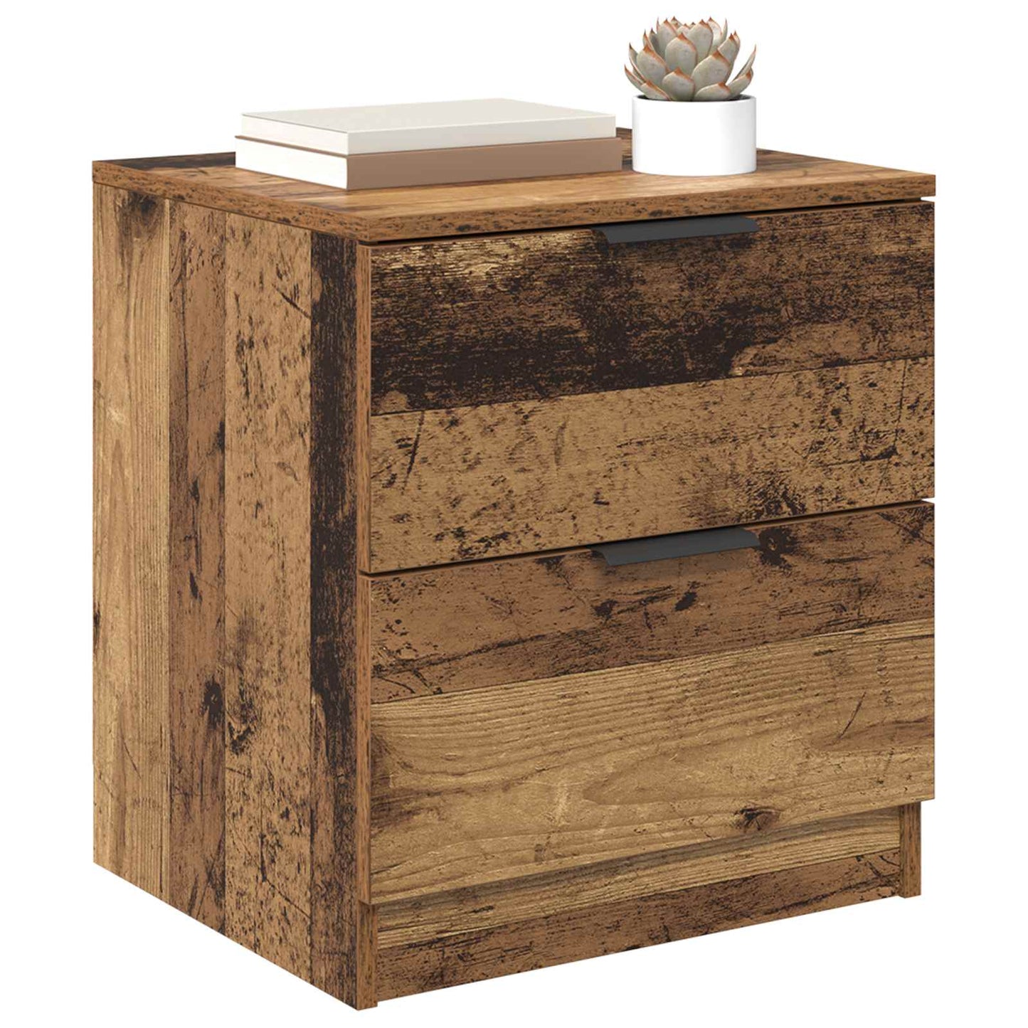 Natskab 2 pcs Gammelt træ 45 x 39 x 50cm Konstrueret træ