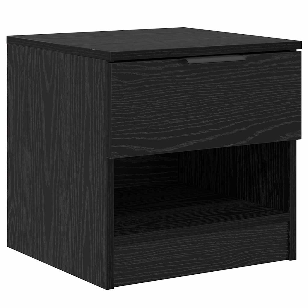 Sengeskab 2 pcs Sort eg 40 x 39 x 40 cm Konstrueret træ