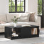 Sofabord med skuffe Sort eg 102 x 50 x 36cm Konstrueret træ