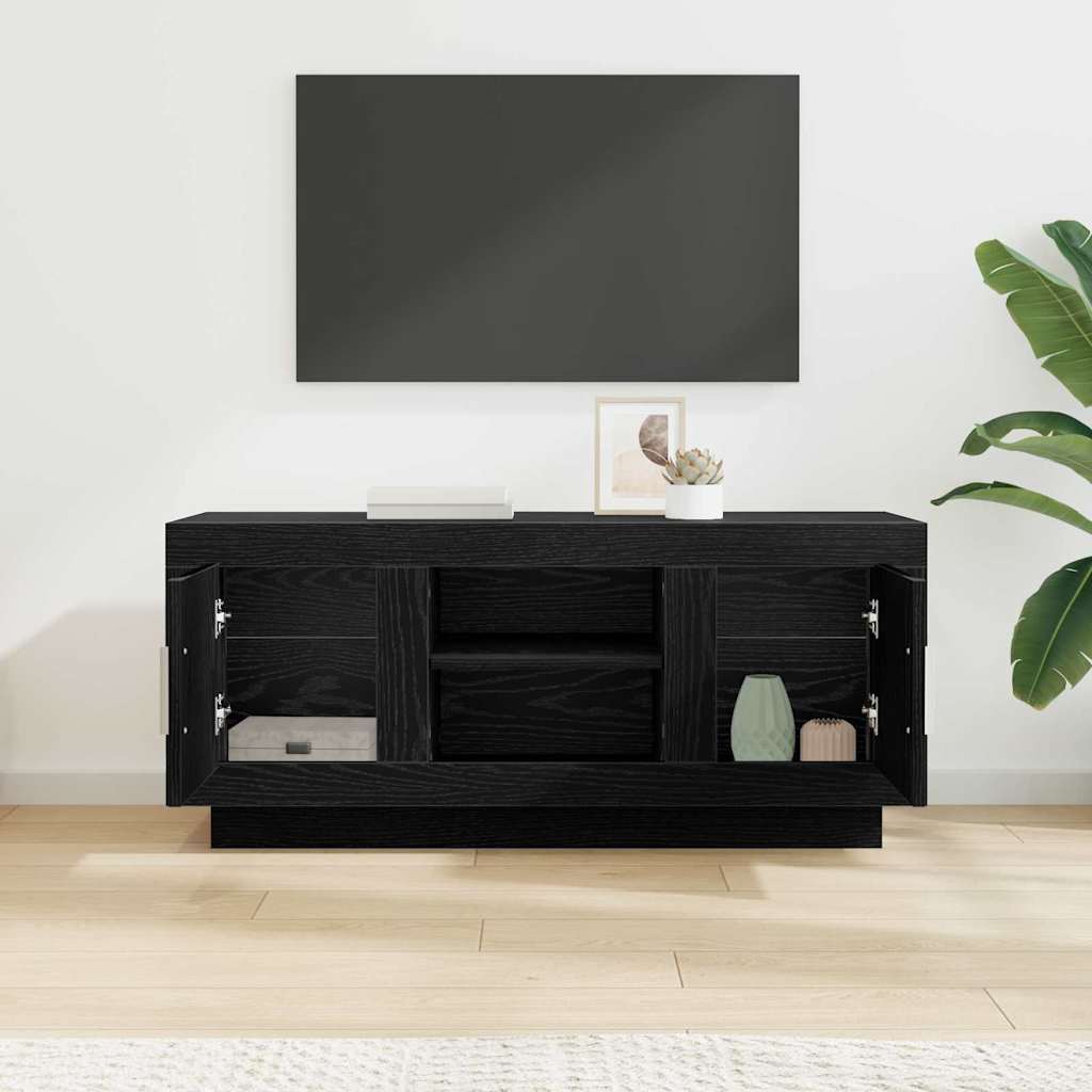 TV-skab Sort eg 102 x 35 x 45 cm Konstrueret træ