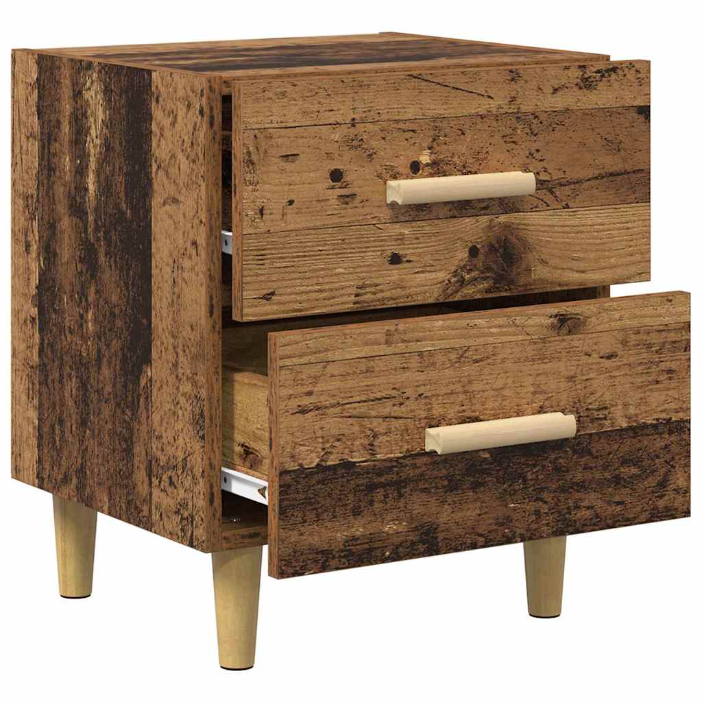 Sengeskab 2 pcs Gammelt træ 40 x 35 x 47,5 cm Konstrueret træ