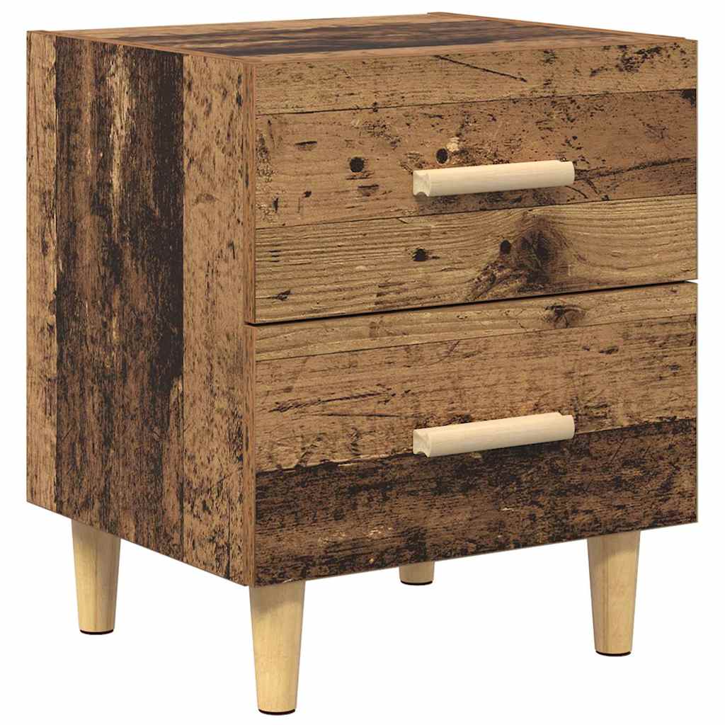 Sengeskab 2 pcs Gammelt træ 40 x 35 x 47,5 cm Konstrueret træ