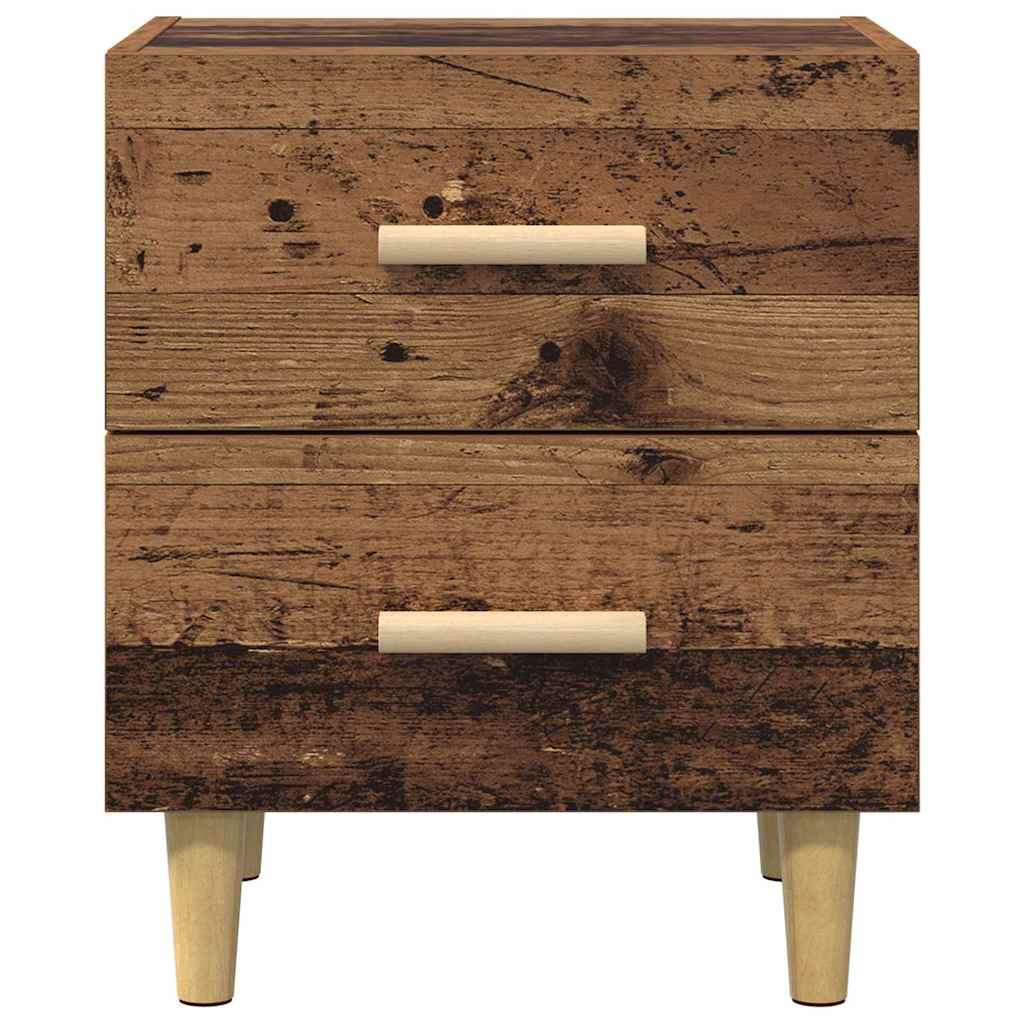 Sengeskab 2 pcs Gammelt træ 40 x 35 x 47,5 cm Konstrueret træ