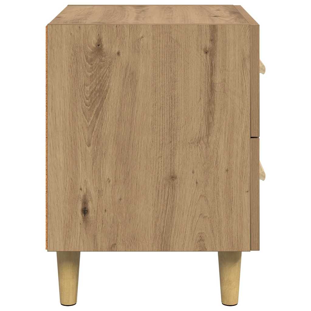 Sengeskab med skuffe 2 pcs Artisan Egetræ 40 x 35 x 47,5 cm