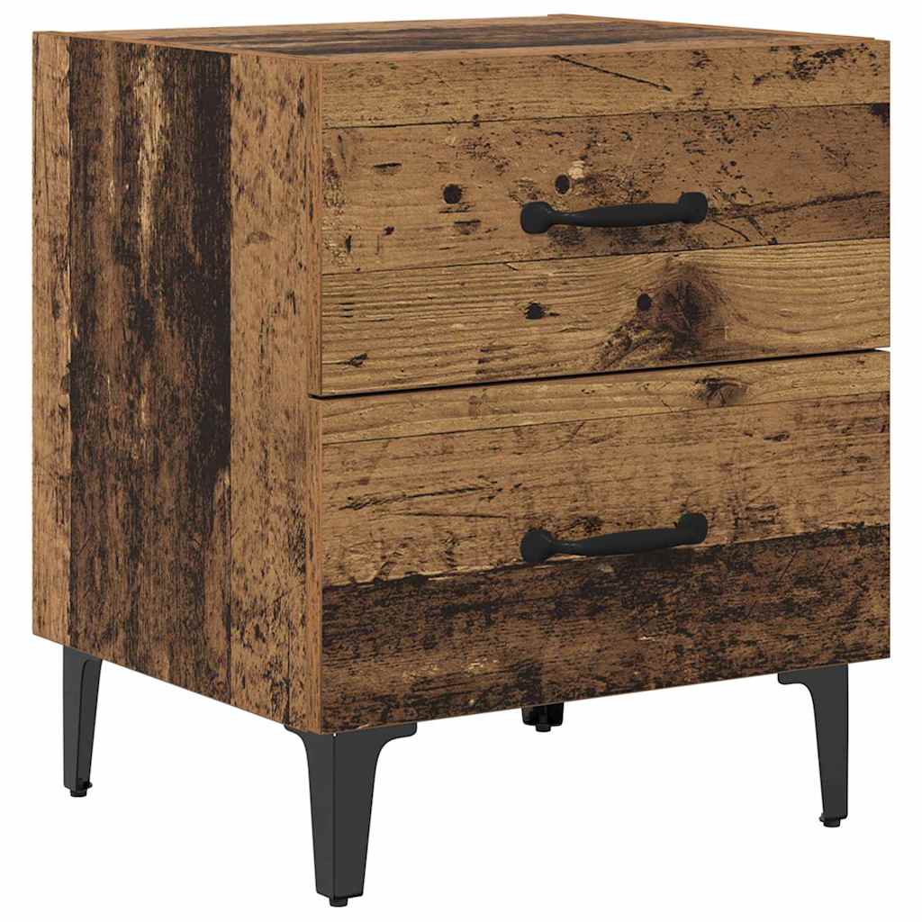 Sengeskab 2 pcs Gammelt træ 40 x 35 x 47,5 cm Konstrueret træ