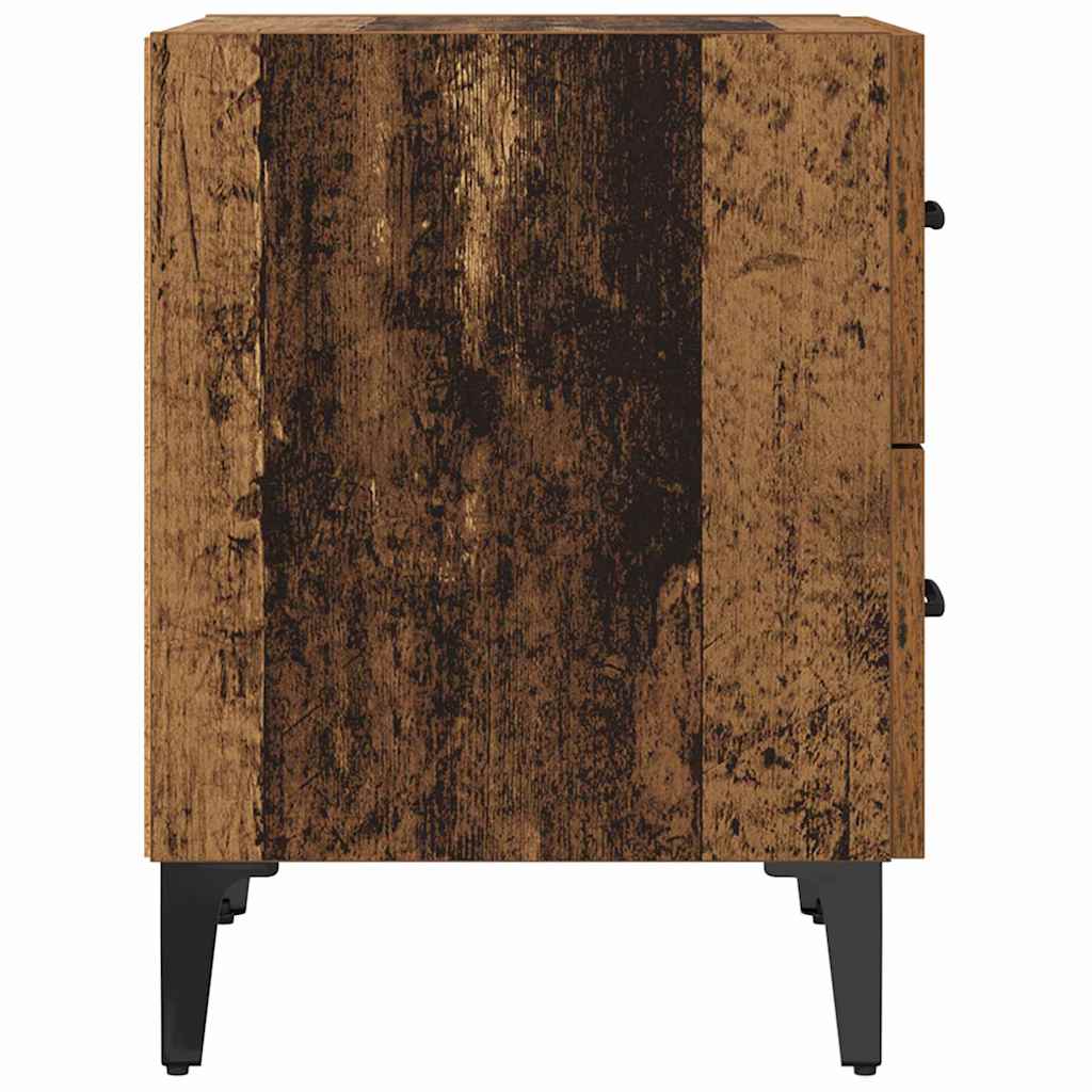 Sengeskab 2 pcs Gammelt træ 40 x 35 x 47,5 cm Konstrueret træ
