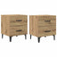 Sengeskab med skuffe 2 pcs Artisan Egetræ 40 x 35 x 47,5 cm