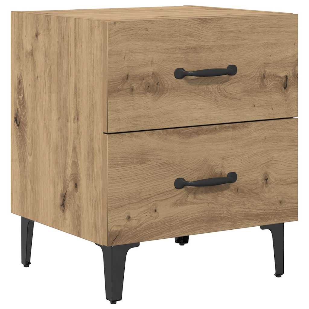 Sengeskab med skuffe 2 pcs Artisan Egetræ 40 x 35 x 47,5 cm