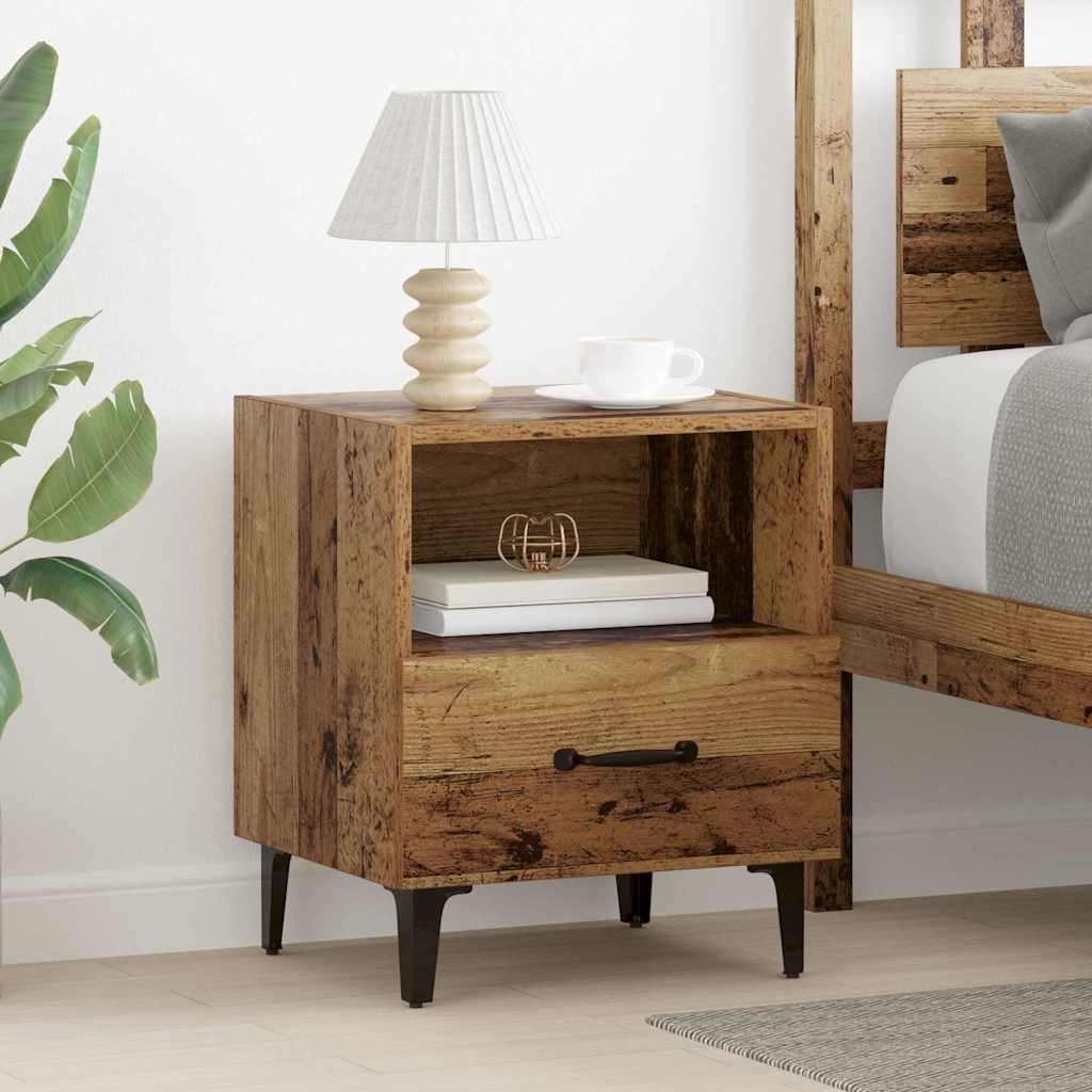 Natskab Gammelt træ 40 x 35 x 47,5 cm Konstrueret træ billede