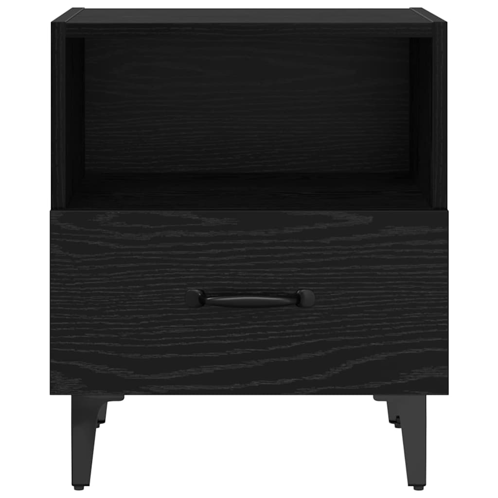 Natskab med skuffe Sort eg 40 x 35 x 47,5 cm Konstrueret træ