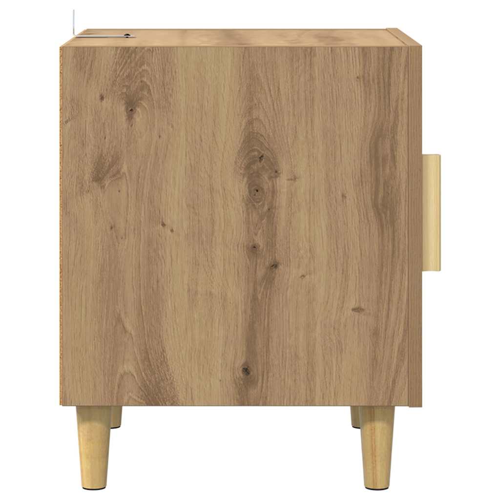 Natskab 2 pcs Artisan Egetræ 40 x 40 x 50 cm Konstrueret træ