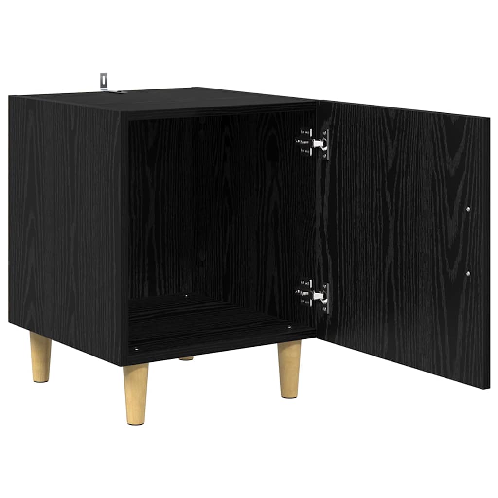 Natskab Vægmonteret Sort eg 40 x 40 x 50 cm Konstrueret træ