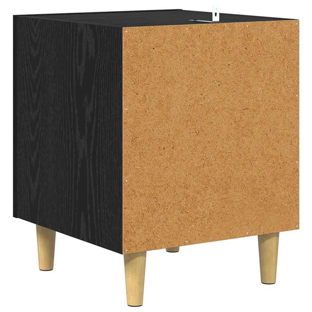 Natskab Vægmonteret Sort eg 40 x 40 x 50 cm Konstrueret træ