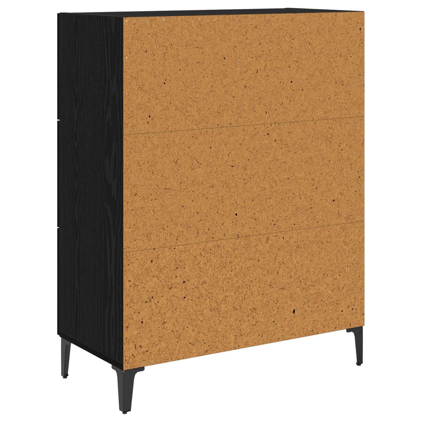 Sideboard Sort eg 69,5 x 34 x 90 cm Ingeniørt træ og jern