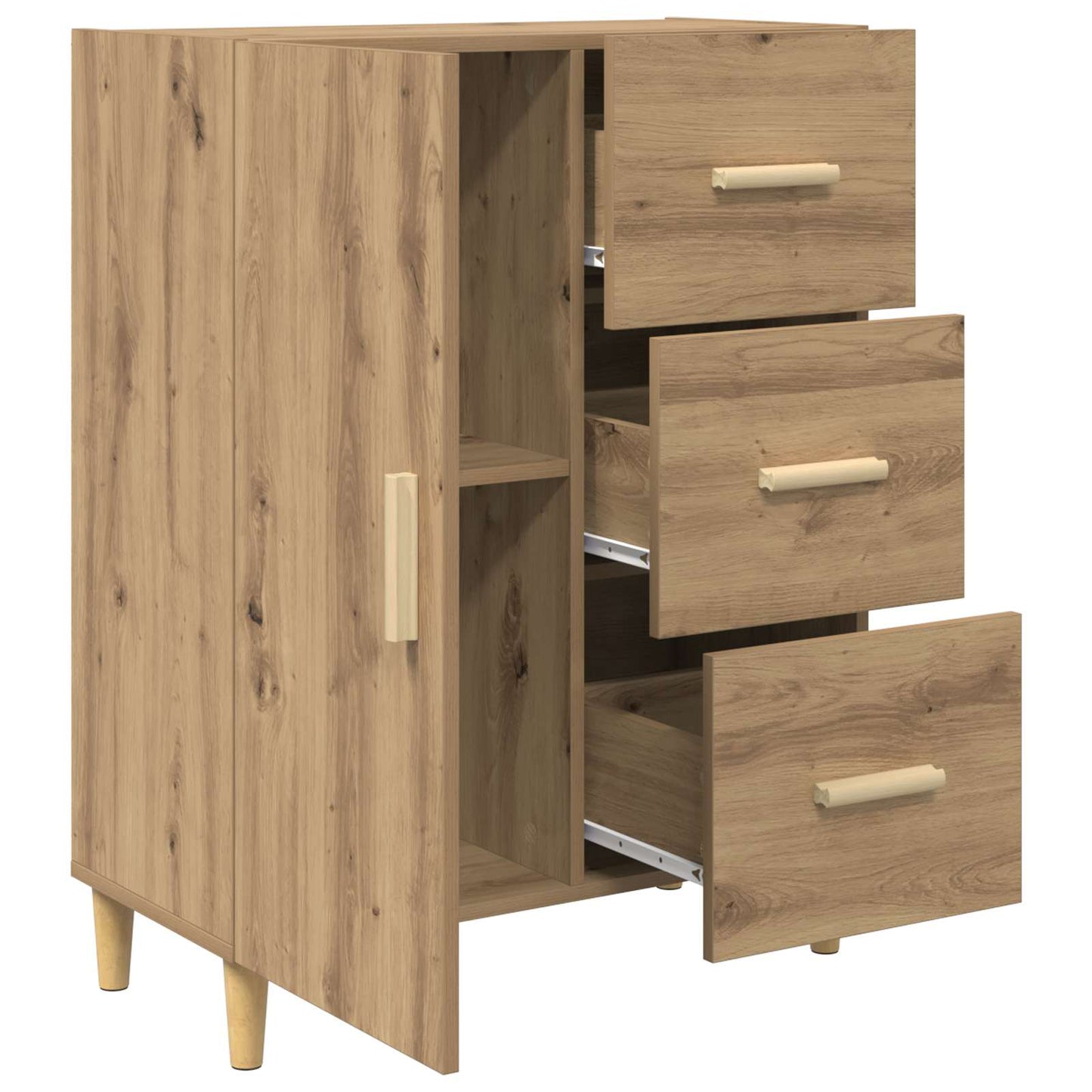Sideboard Artisan Egetræ 34 x 69,5 x 90 cm Konstrueret træ