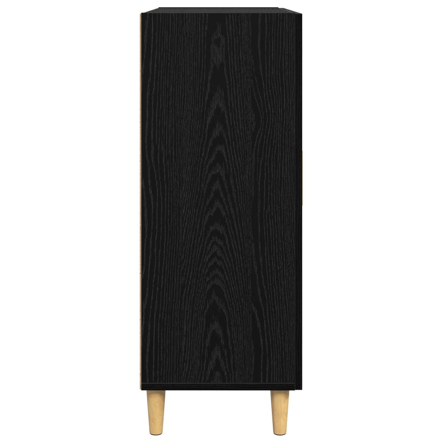 Sideboard med skuffe Sort eg 34 x 69,5 x 90 cm Konstrueret træ