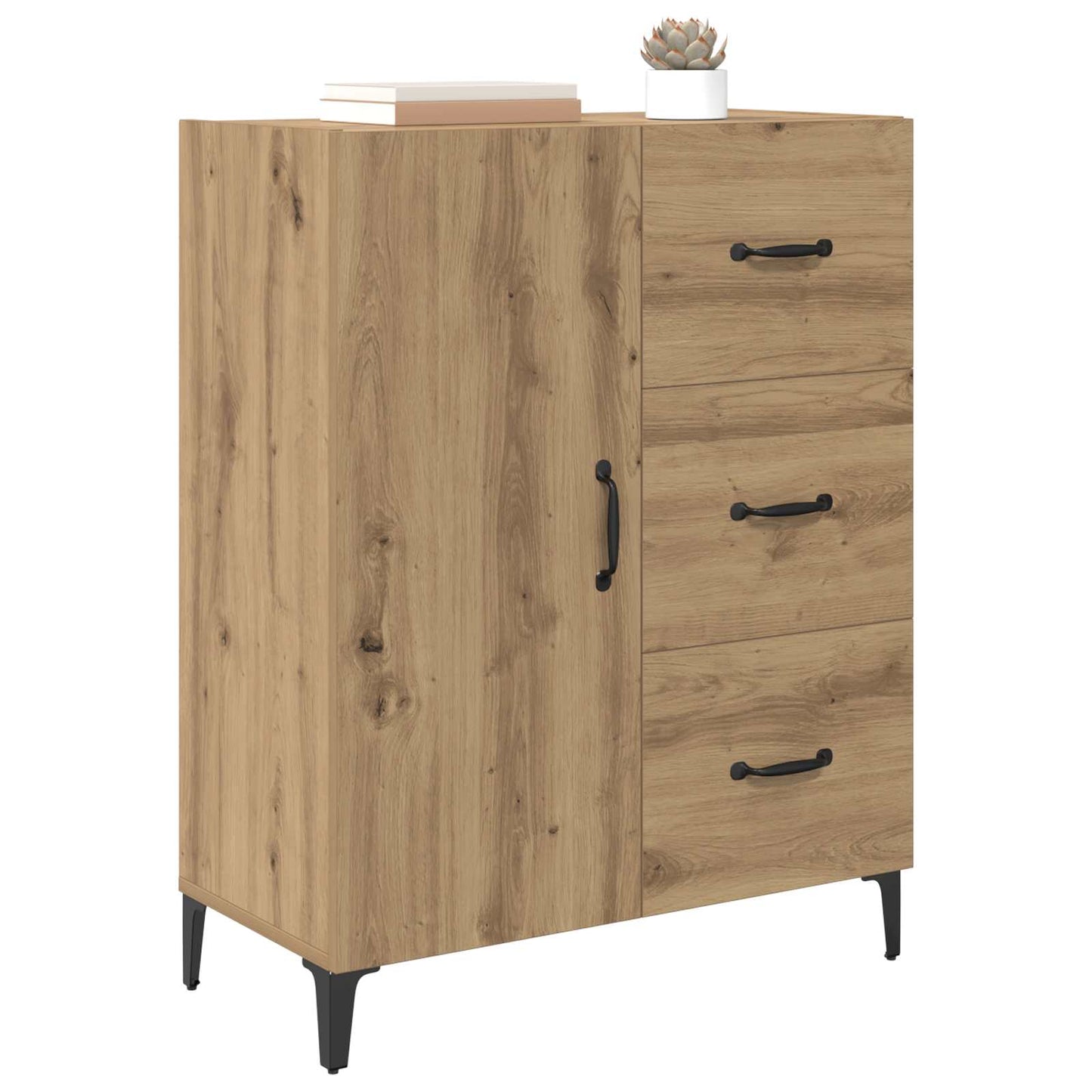 Sideboard Artisan Egetræ 69,5 x 34 x 90 cm Konstrueret træ