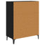 Sideboard med skuffe Sort eg 69,5 x 34 x 90 cm Konstrueret træ