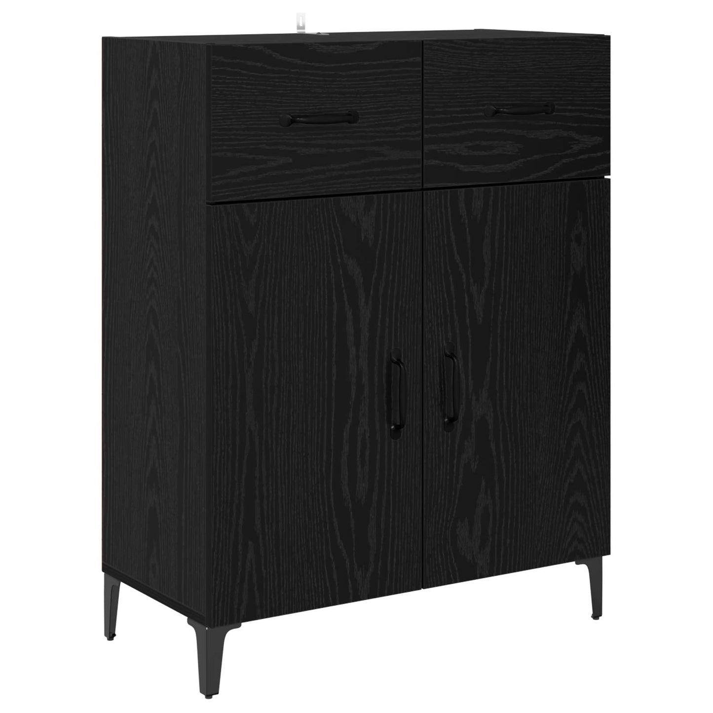 Sideboard Sort eg 69,5 x 34 x 90 cm Konstrueret træ