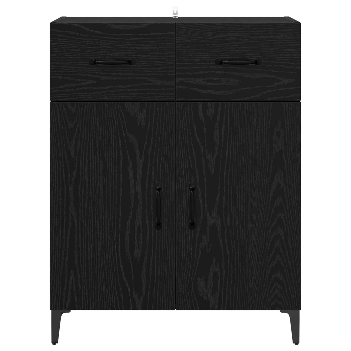 Sideboard Sort eg 69,5 x 34 x 90 cm Konstrueret træ