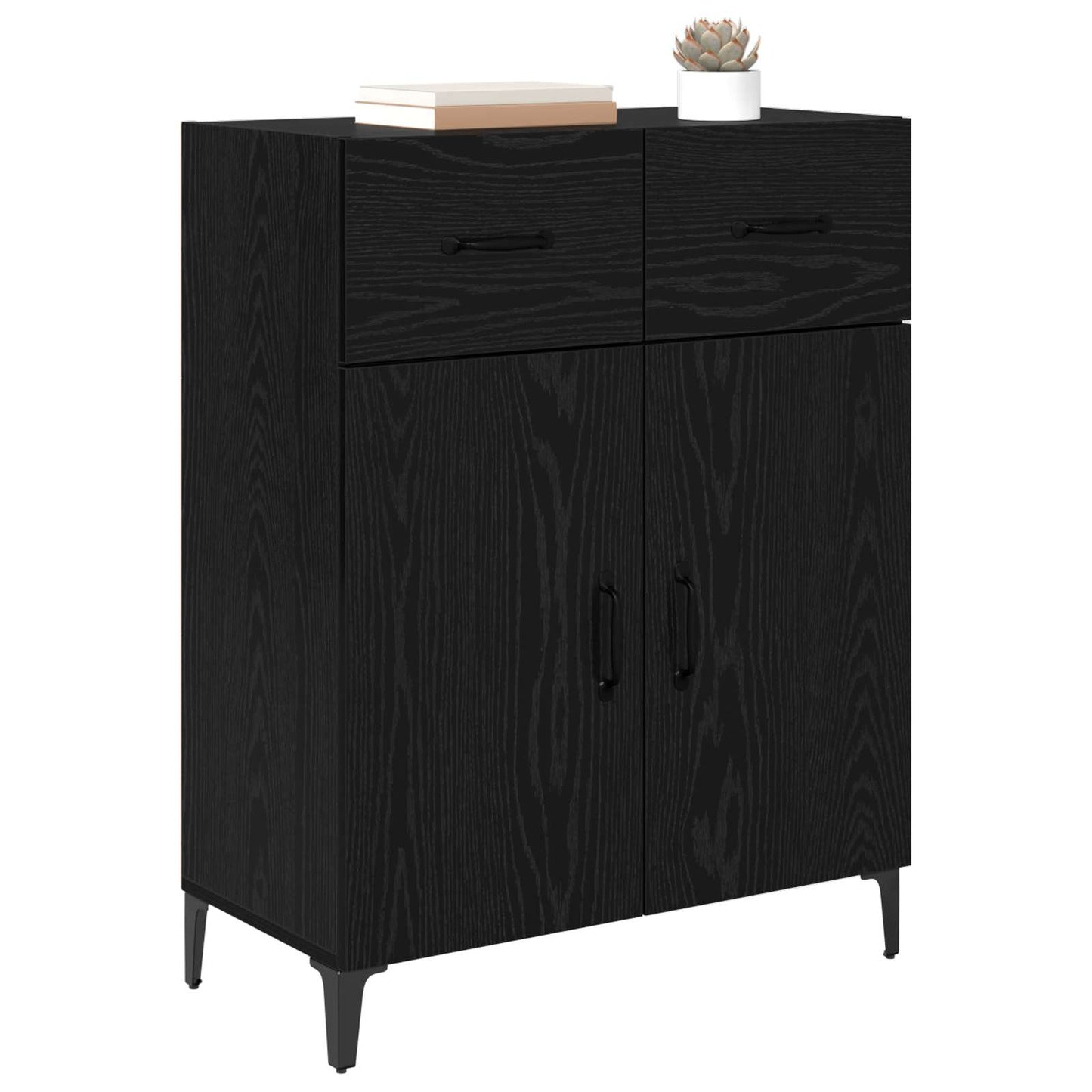 Sideboard Sort eg 69,5 x 34 x 90 cm Konstrueret træ