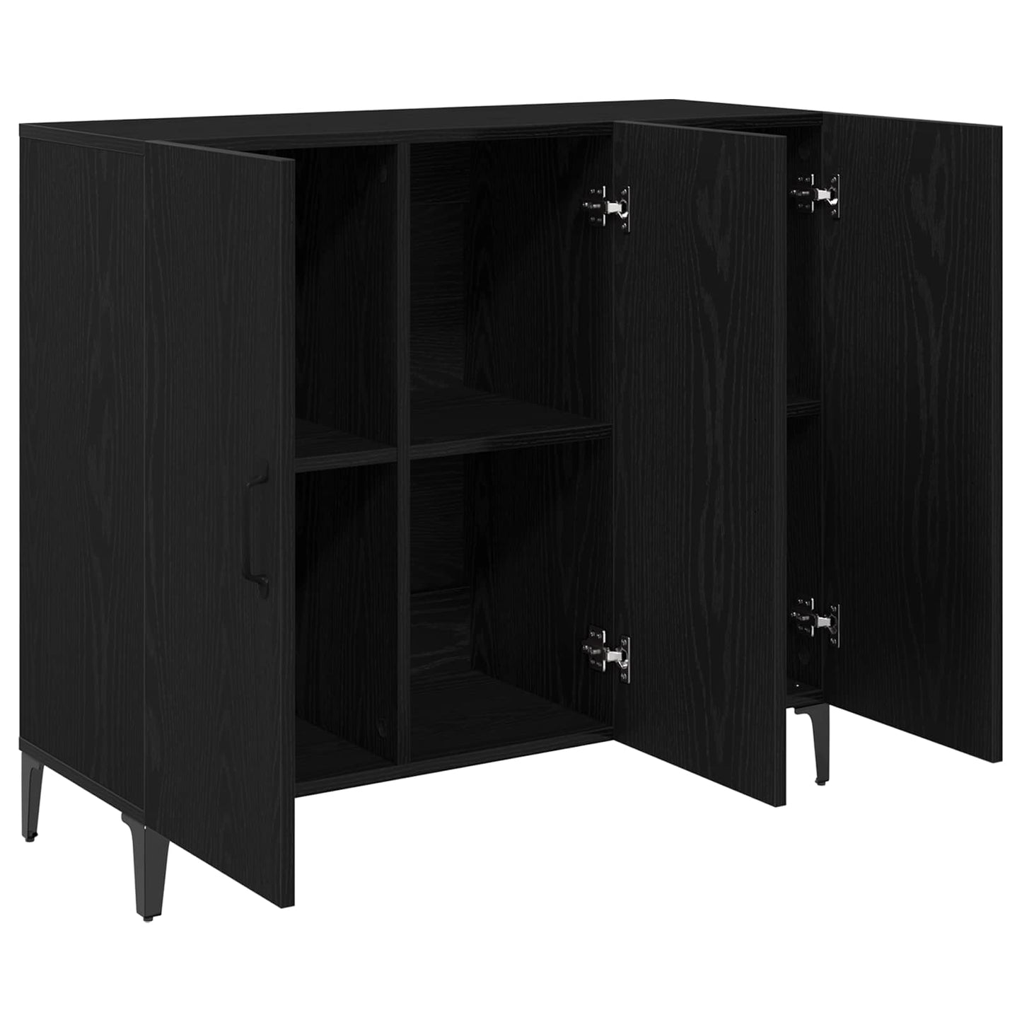 Sideboard Sort eg 34 x 90 x 80 cm Konstrueret træ