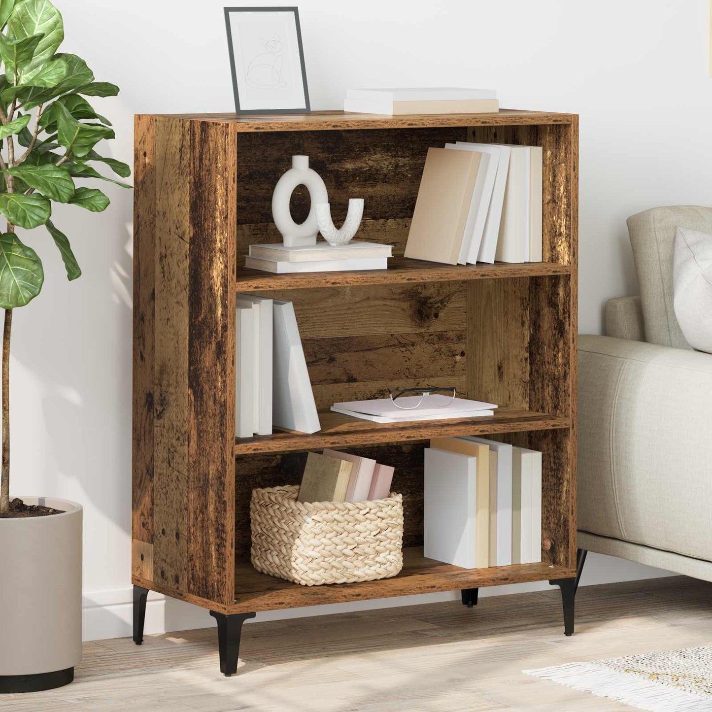 Sideboard Gammelt træ 69,5 x 32,5 x 90 cm Konstrueret træ