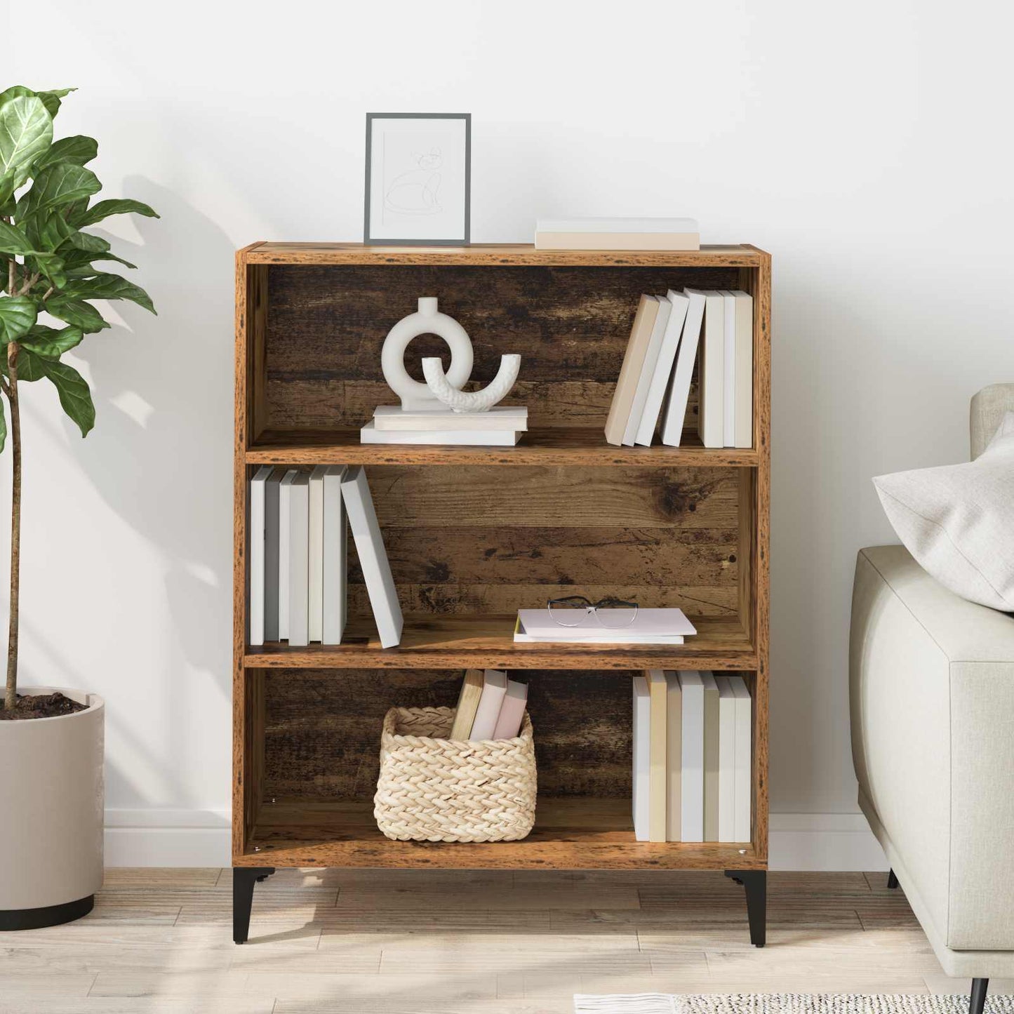Sideboard Gammelt træ 69,5 x 32,5 x 90 cm Konstrueret træ
