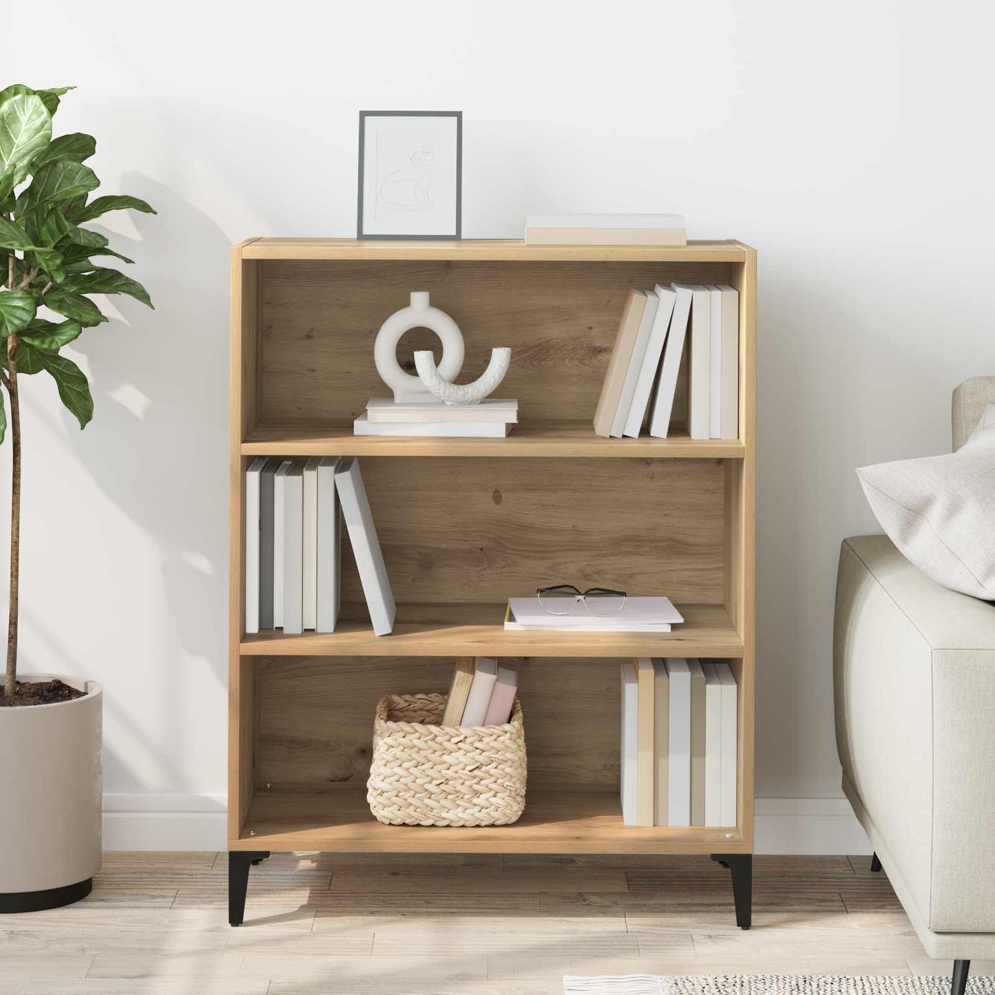 Sideboard Artisan Egetræ 69,5 x 32,5 x 90 cm Konstrueret træ