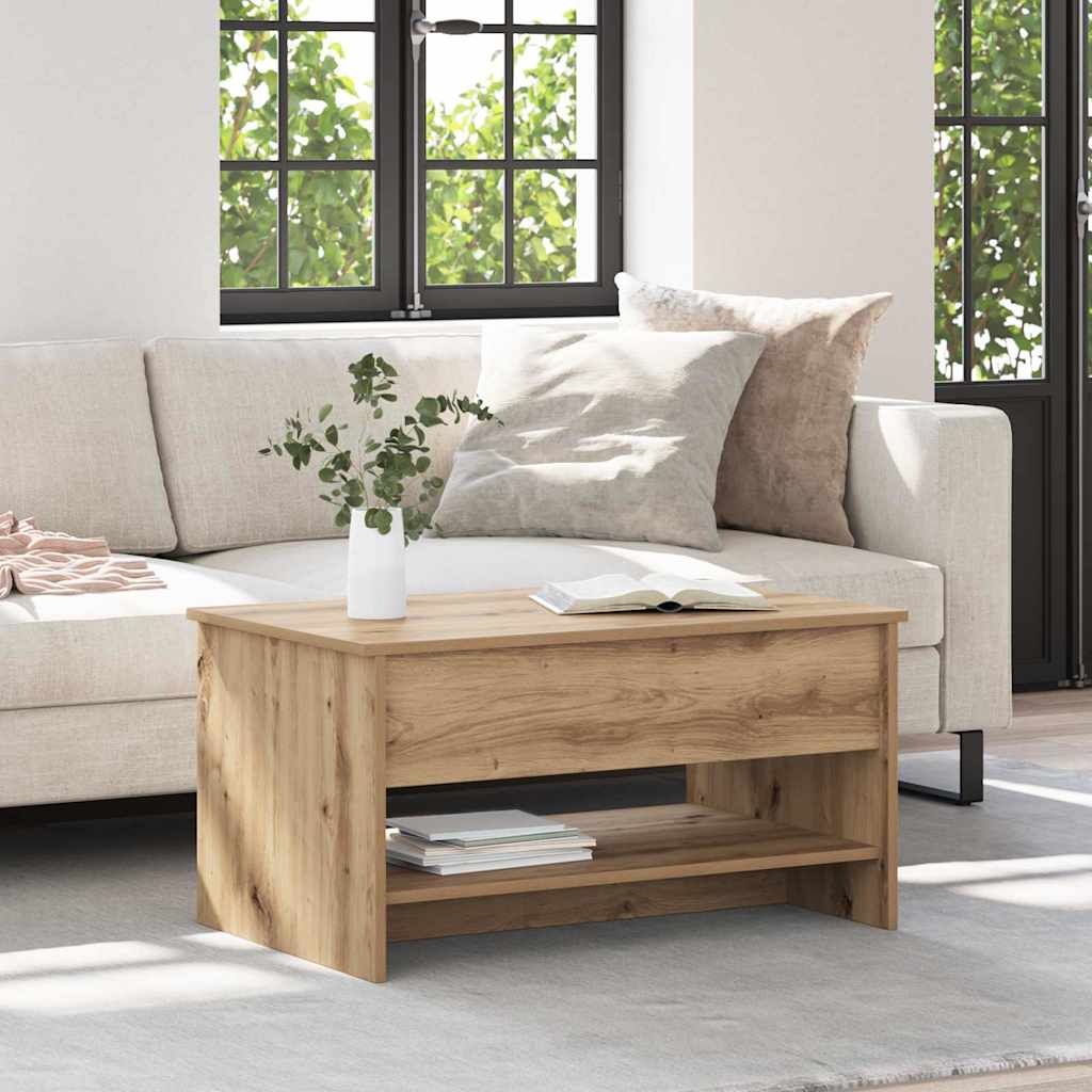 Sofabord Artisan Egetræ 80 x 50,5 x 41,5 cm Konstrueret træ