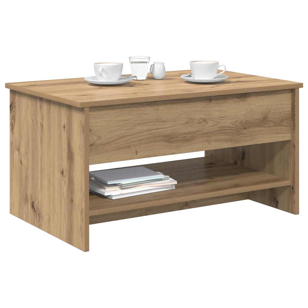 Sofabord Artisan Egetræ 80 x 50,5 x 41,5 cm Konstrueret træ