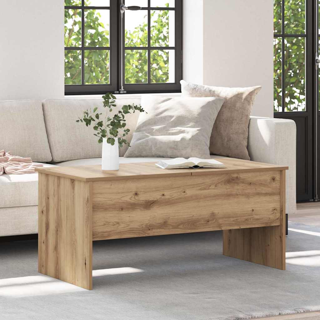 Sofabord Artisan Egetræ 102 x 50,5 x 46,5 cm Konstrueret træ