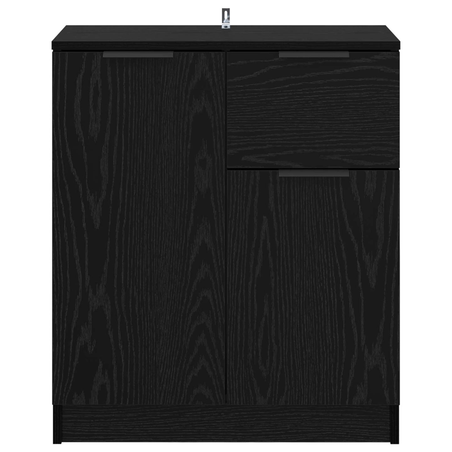 Sideboard med skuffe Sort eg 60 x 30 x 70 cm Konstrueret træ
