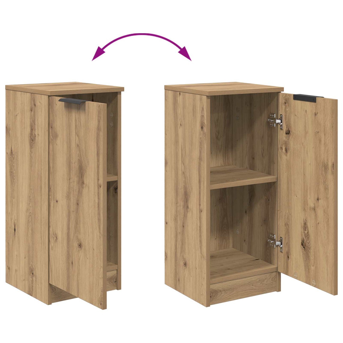 Sideboard Artisan Egetræ 30 x 30 x 70 cm Konstrueret træ